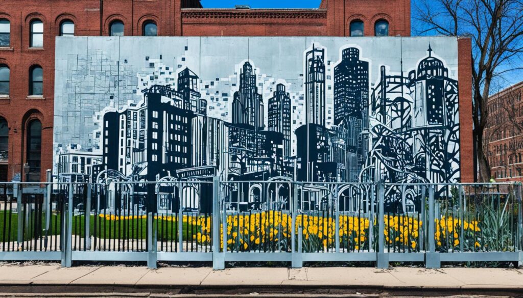 Detroit art installations in public spaces