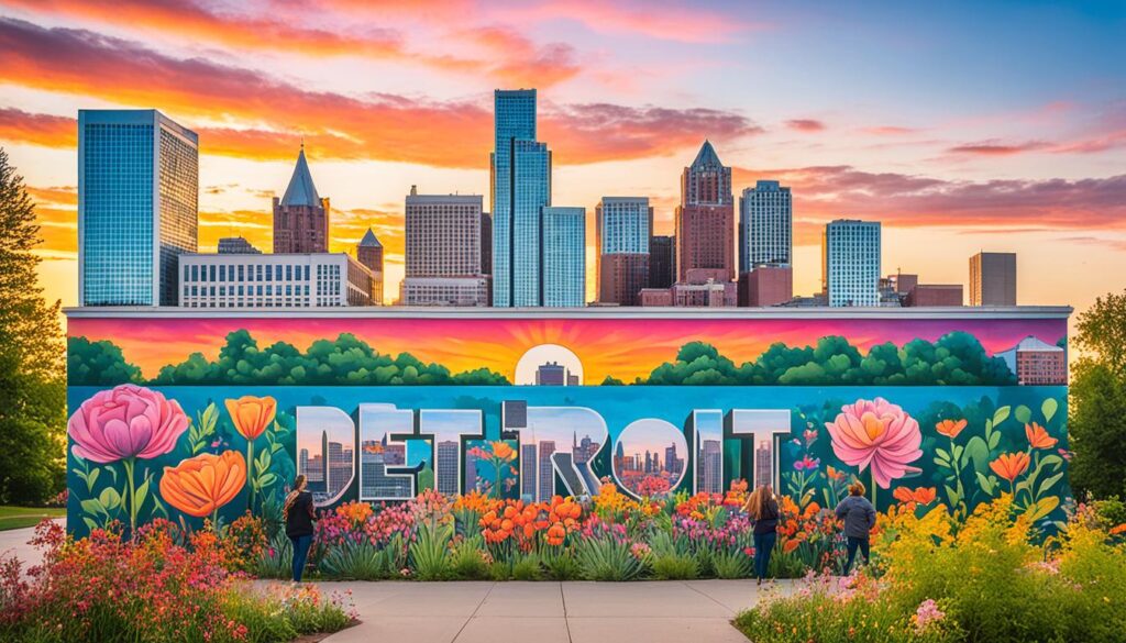 Detroit outdoor art scene