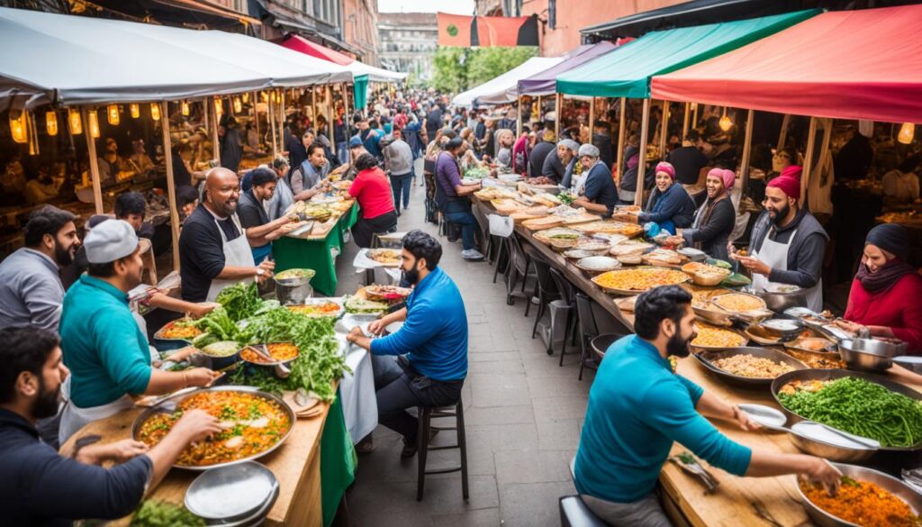 Dining options at Portland's Saturday Market