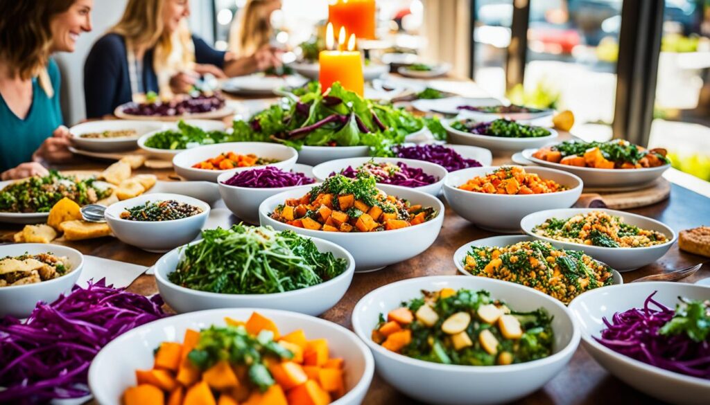 Dinner choices at vegan restaurants Dinner choices at vegan restaurants