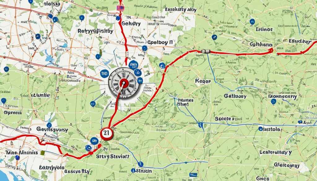 Estimating travel time to Gettysburg Estimating travel time to Gettysburg