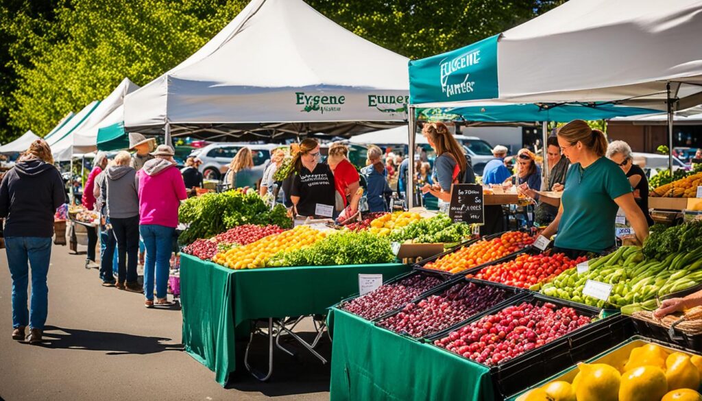 Eugeot farmers market community gathering