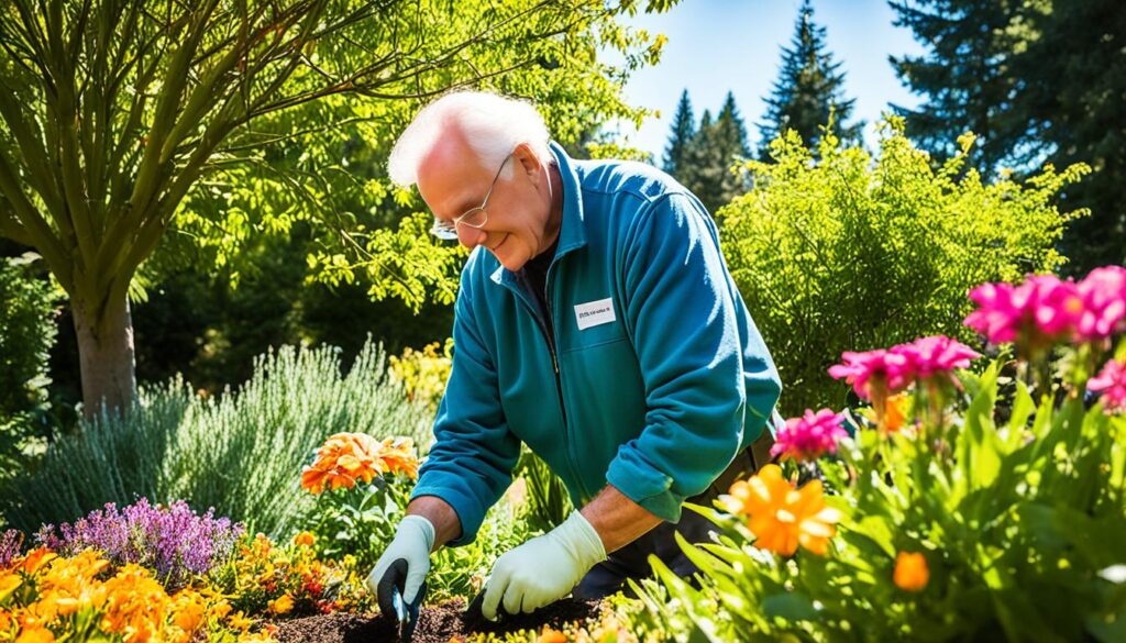 Gardening volunteer Gardening volunteer