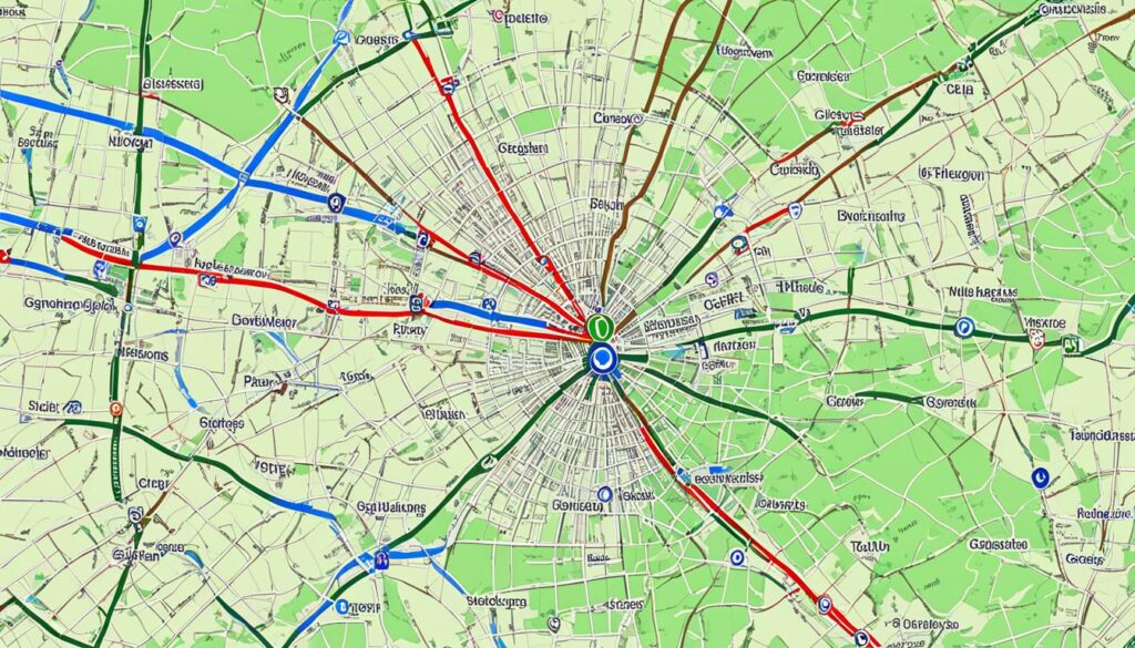 Gettysburg travel distance visualization Gettysburg travel distance visualization