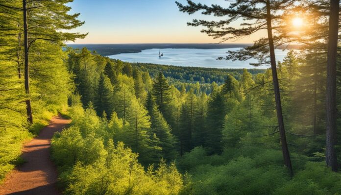 Hiking trails near Duluth with scenic views?