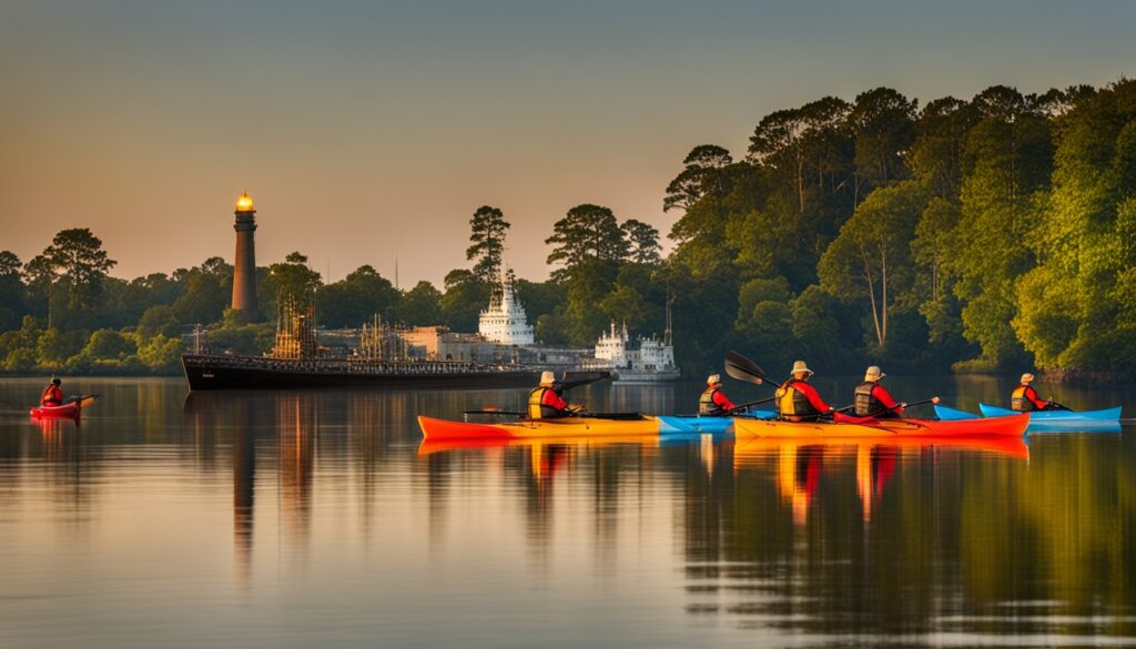 Kayaking near historic sites Kayaking near historic sites