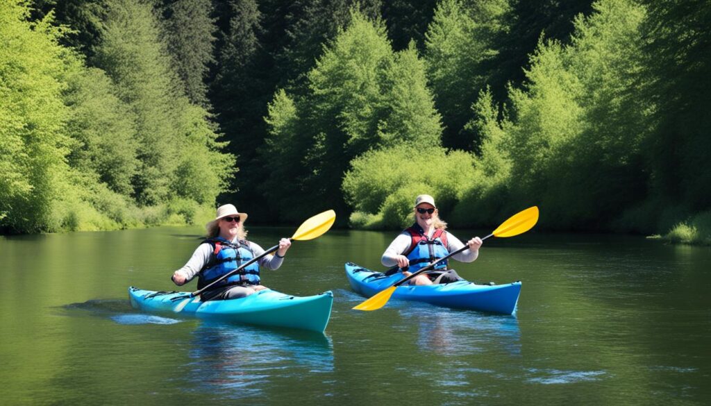 Kayaking on Willamette River