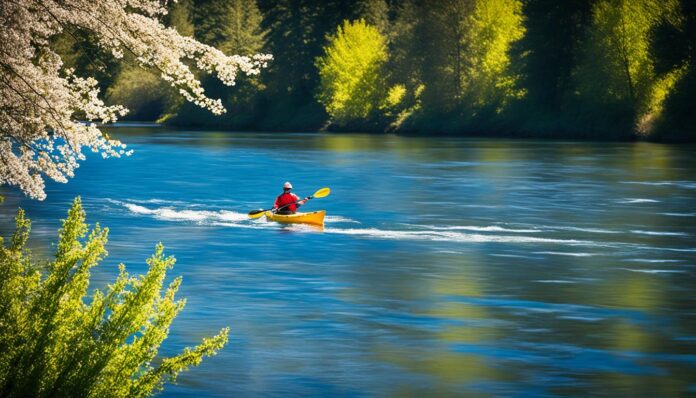 Kayaking on the Willamette River near Salem