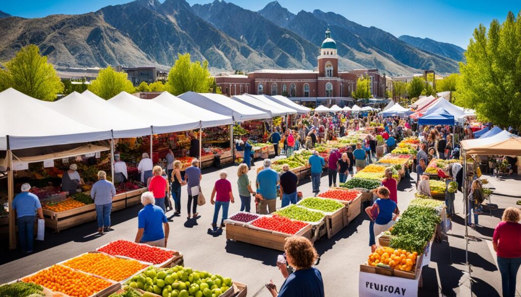 Locally sourced farmers market