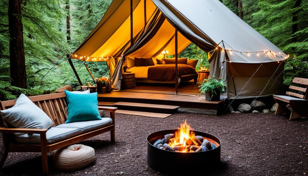 Luxury glamping accommodations in Eugene OR