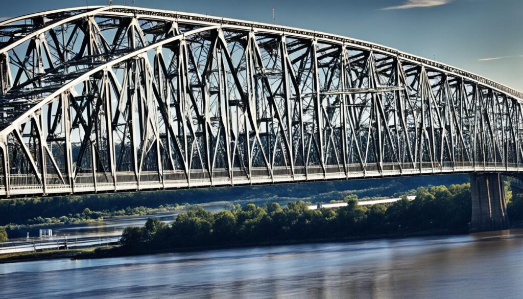 Mississippi River bridge scenic views