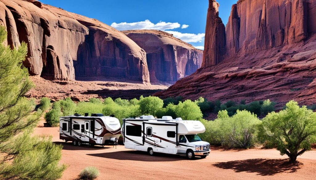 Moab campgrounds with scenic views