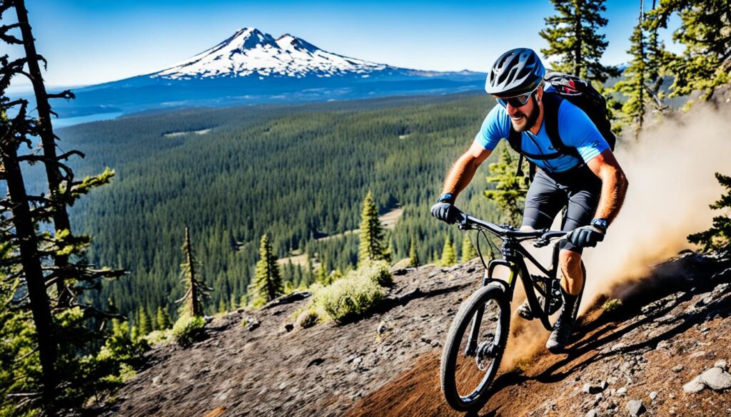 Mountain biking in the Mount Bachelor area Mountain biking in the Mount Bachelor area