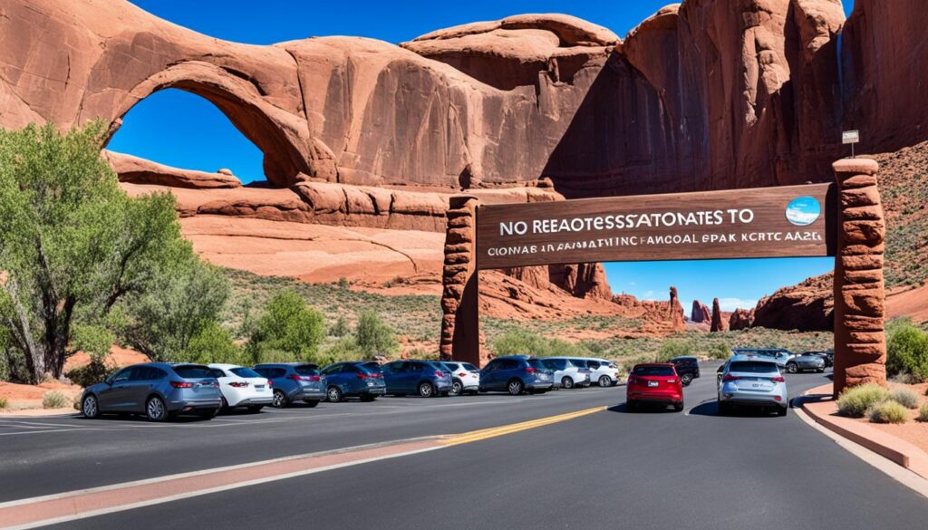 No reservation Arches National Park