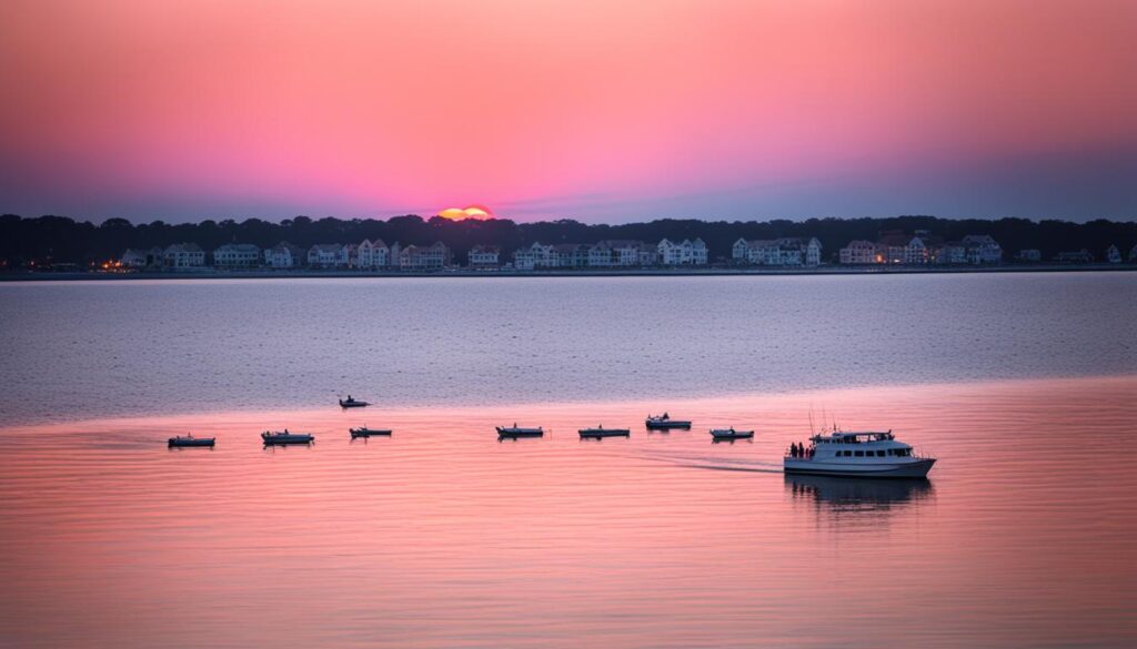 Ocean City bay tours experience at sunset