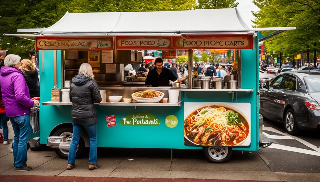 Portland food cart scene Portland food cart scene