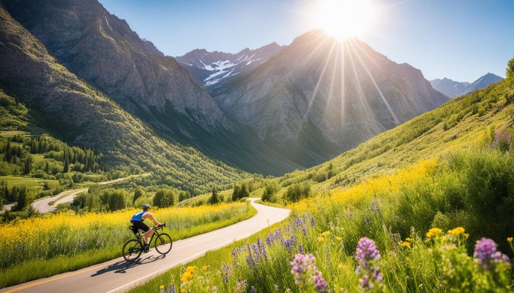 Scenic cycling paths