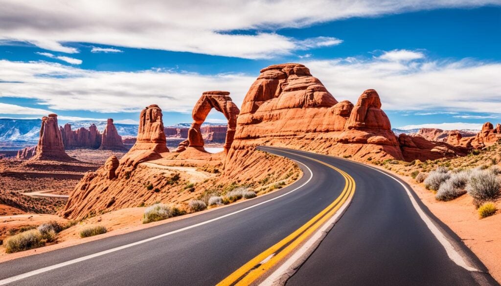 Scenic drives in Arches National Park