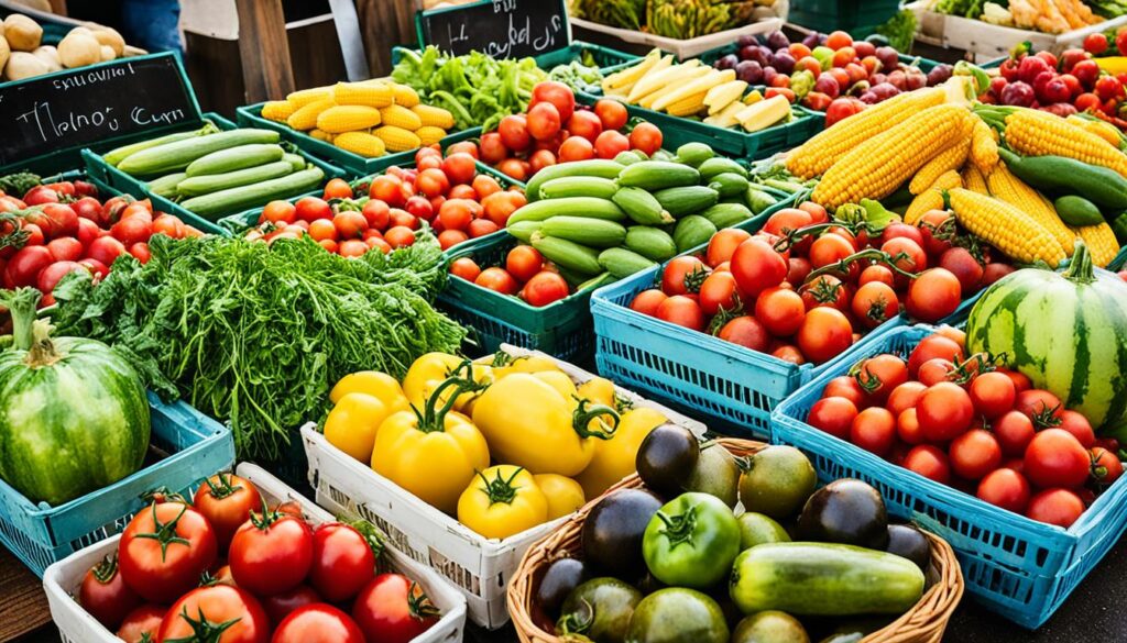 Seasonal fruits and vegetables Seasonal fruits and vegetables