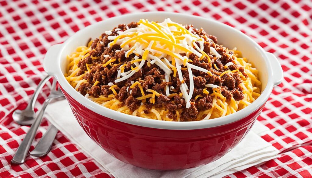Skyline chili dish served at local diners. Skyline chili dish served at local diners.