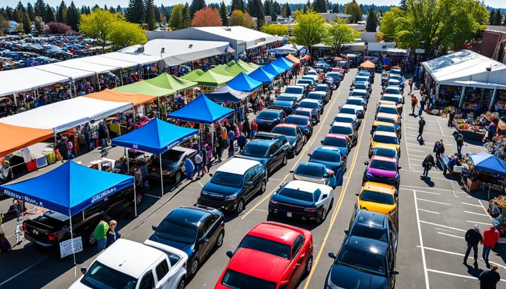 Transportation and parking options at Park Silly Sunday Market