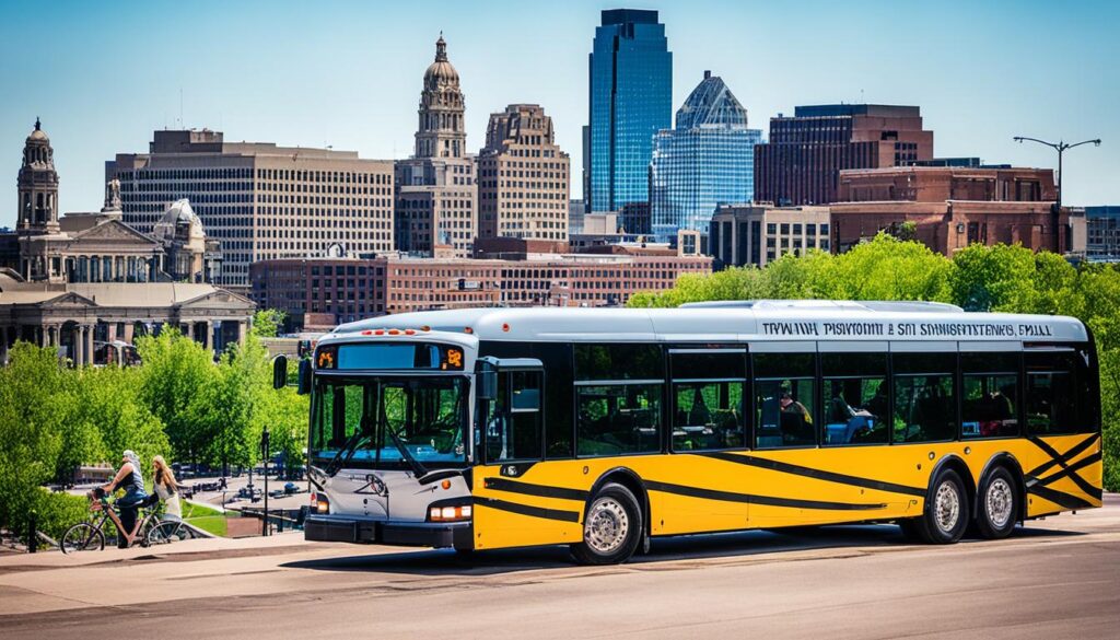 Transportation options in downtown Saint Paul