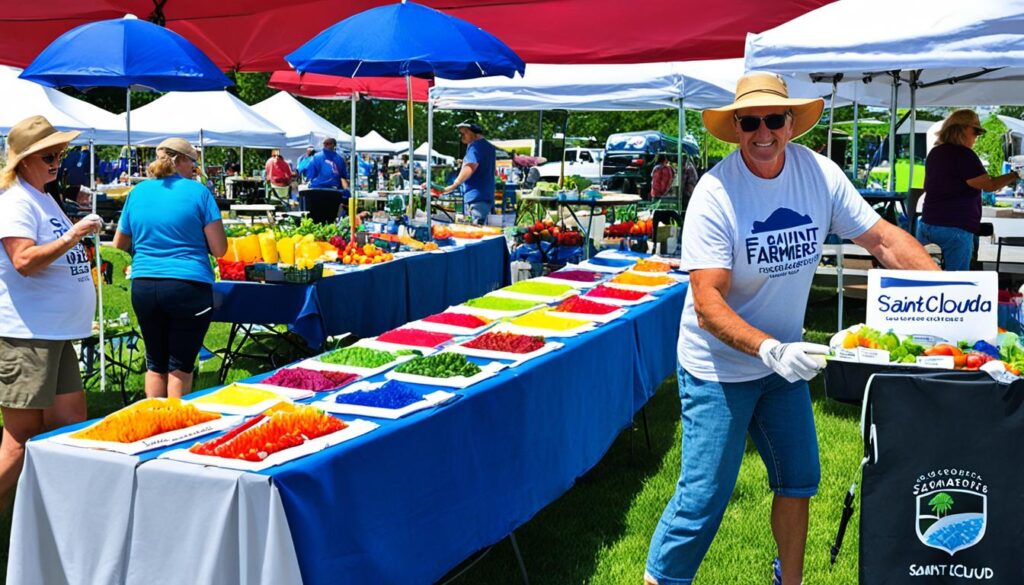 Volunteer at the market Volunteer at the market