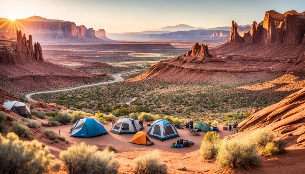 Where can I find camping spots near Moab?