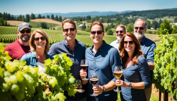 Where can I find vineyard and brewery tours in Salem?