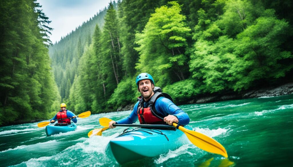 beginner kayakers