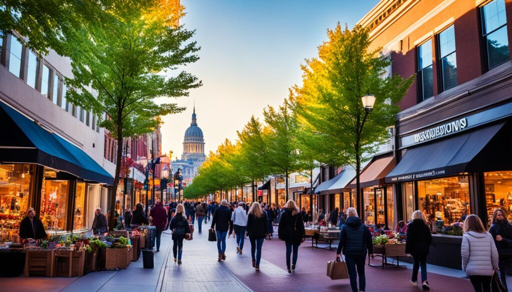 downtown Greenville shopping district downtown Greenville shopping district
