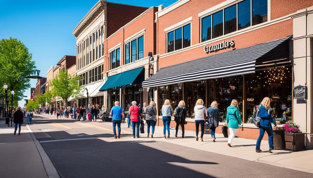 downtown Rochester shopping