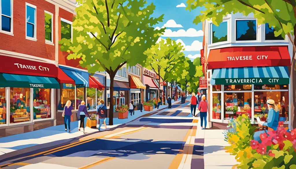 downtown Traverse City shopping