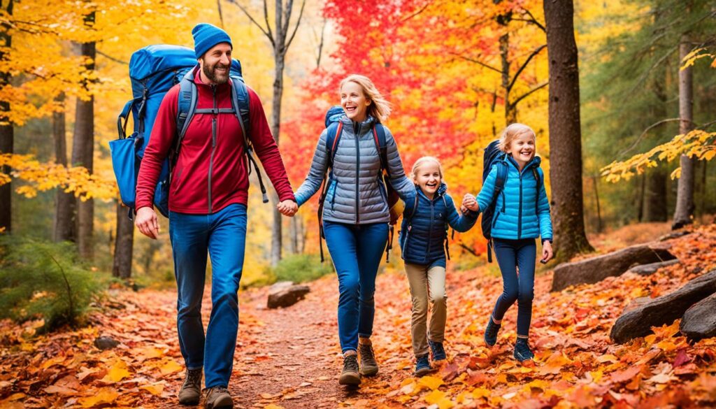 family-friendly hiking trails for leaf peeping