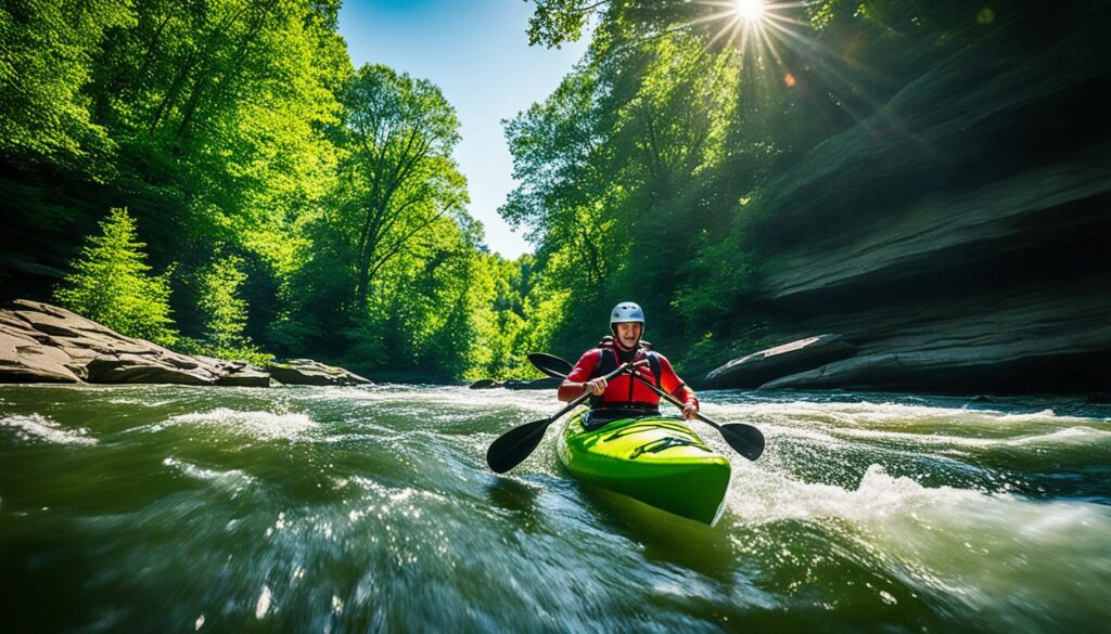 kayaking on cuyahoga river kayaking on cuyahoga river