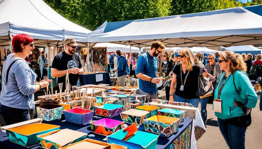 local artists showcasing their work at Portland's Saturday Market