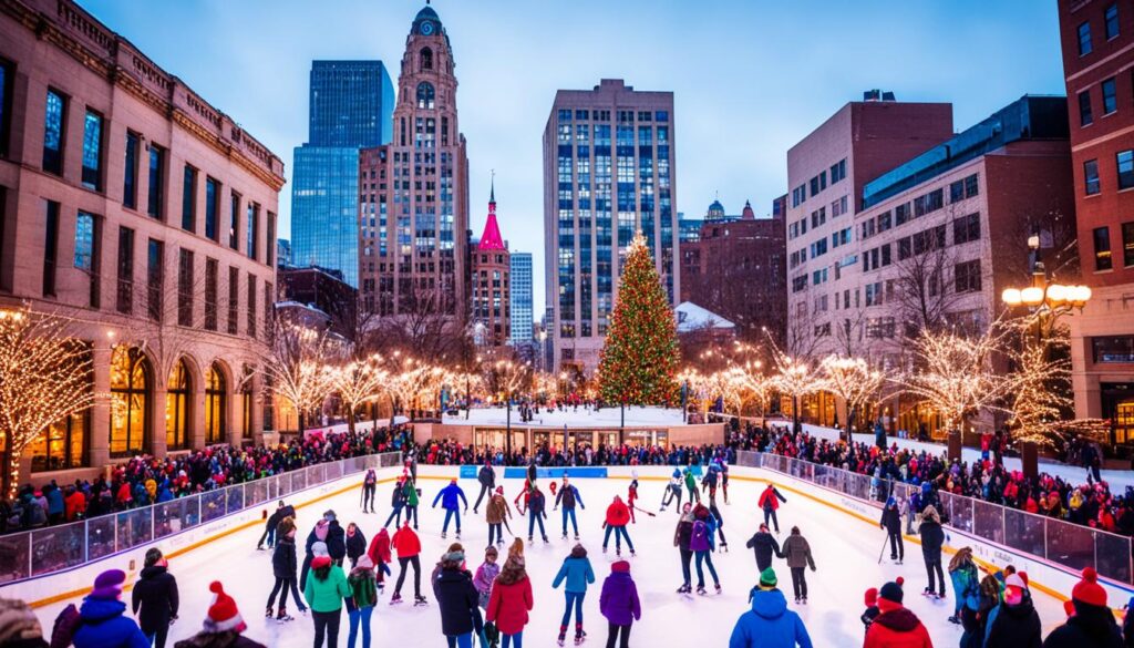 seasonal activities in downtown Saint Paul