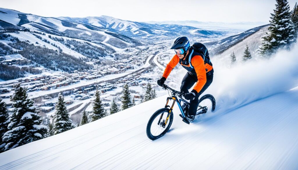 snow biking in Park City