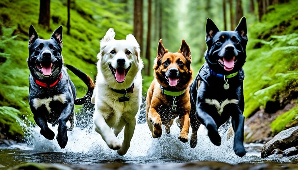 trail recommendations for dogs' sizes and energy levels