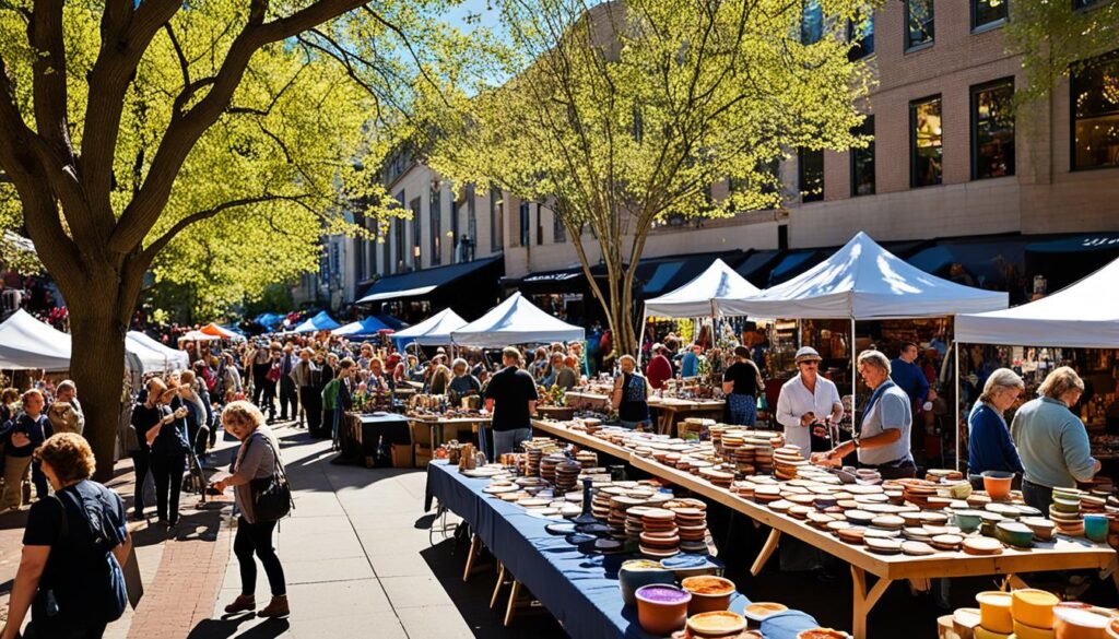 vibrant atmosphere at Portland's Saturday Market