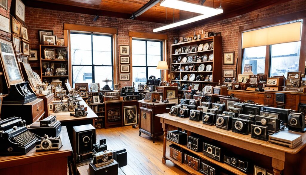 vintage collectibles in antique stores