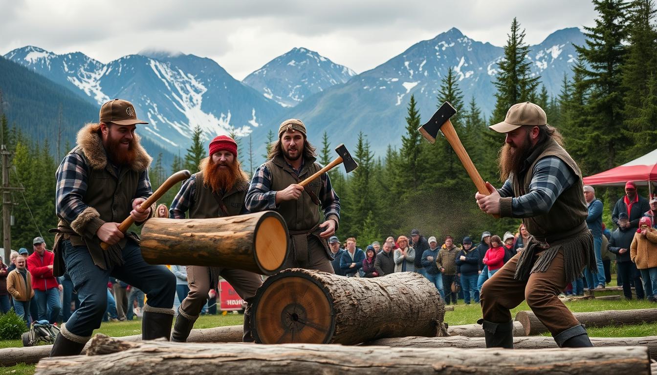 The Lumberjacks Routine Explore The Alaskan Lumberjack Show In Ketchikan