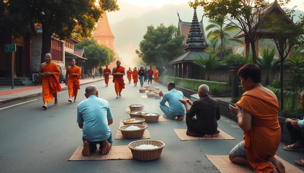 Alms Giving Ceremony in Luang Prabang