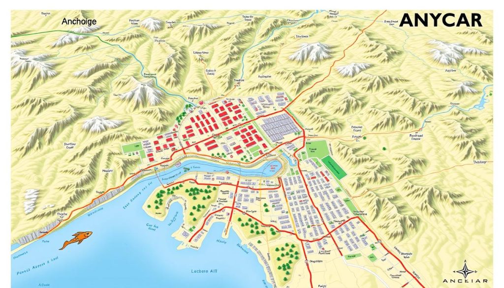 Anchorage geographic layout Anchorage geographic layout