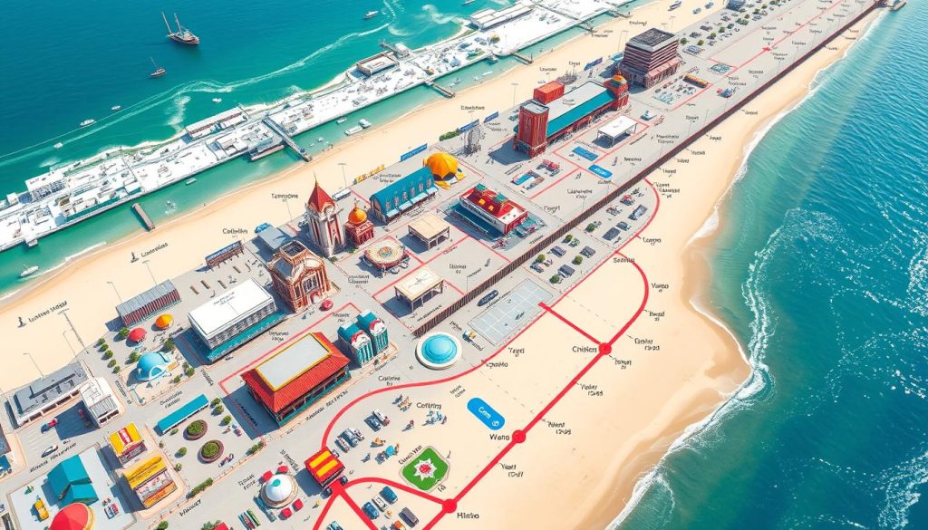 Atlantic City boardwalk map Atlantic City boardwalk map