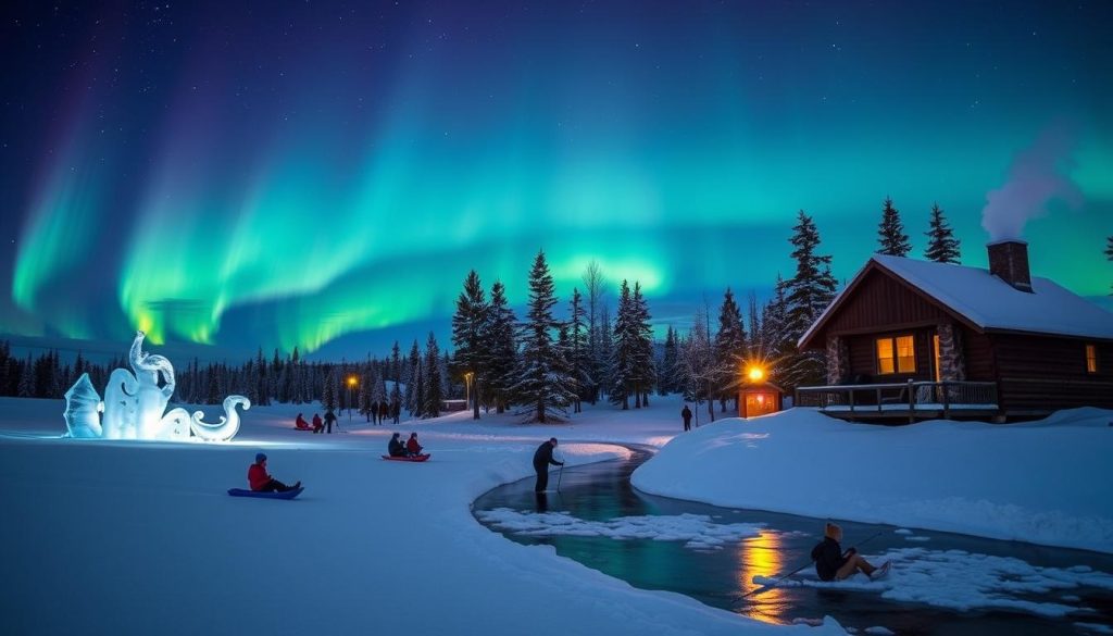 Attractions in Fairbanks during winter