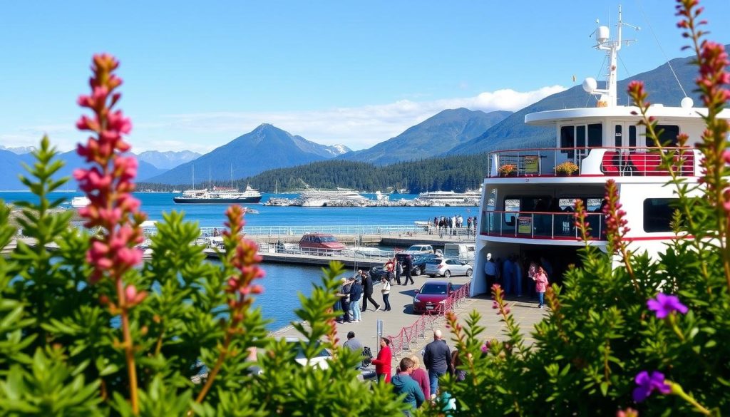 Auke Bay ferry terminal transportation arrival in Juneau Auke Bay ferry terminal transportation arrival in Juneau