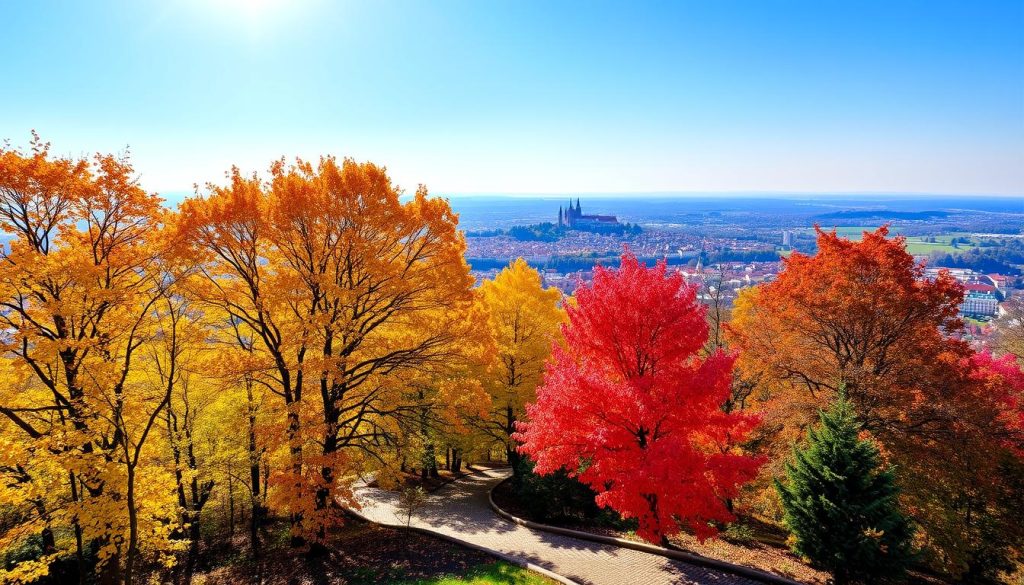 Autumn colors in Prague at Petrin Hill Autumn colors in Prague at Petrin Hill