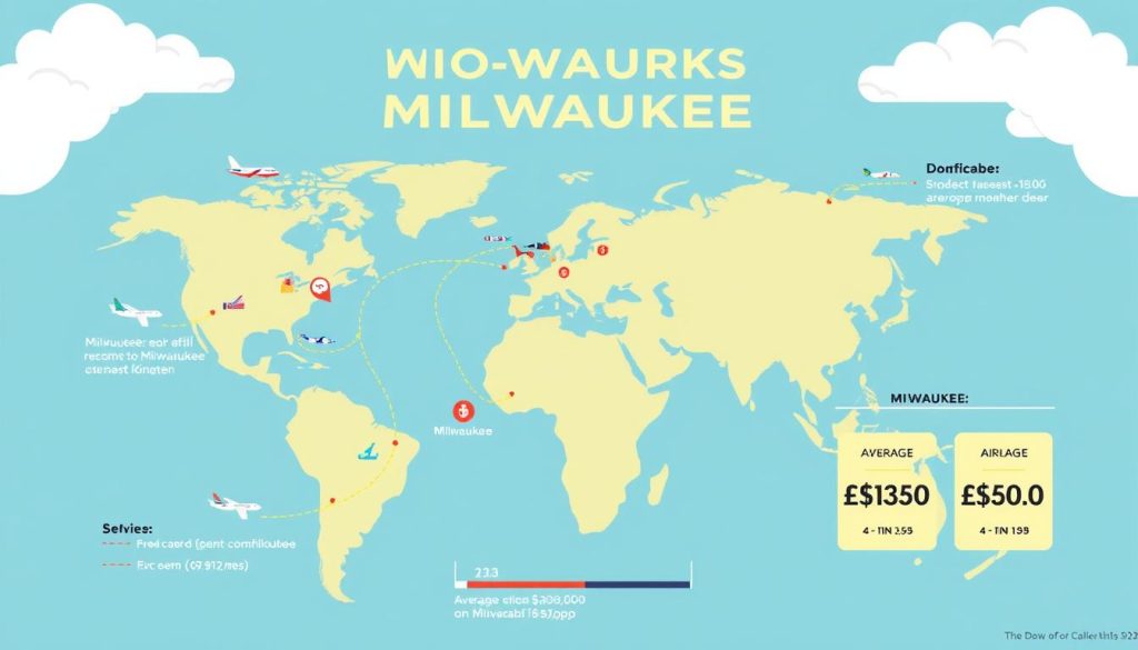 Average airfare costs for flying to Milwaukee