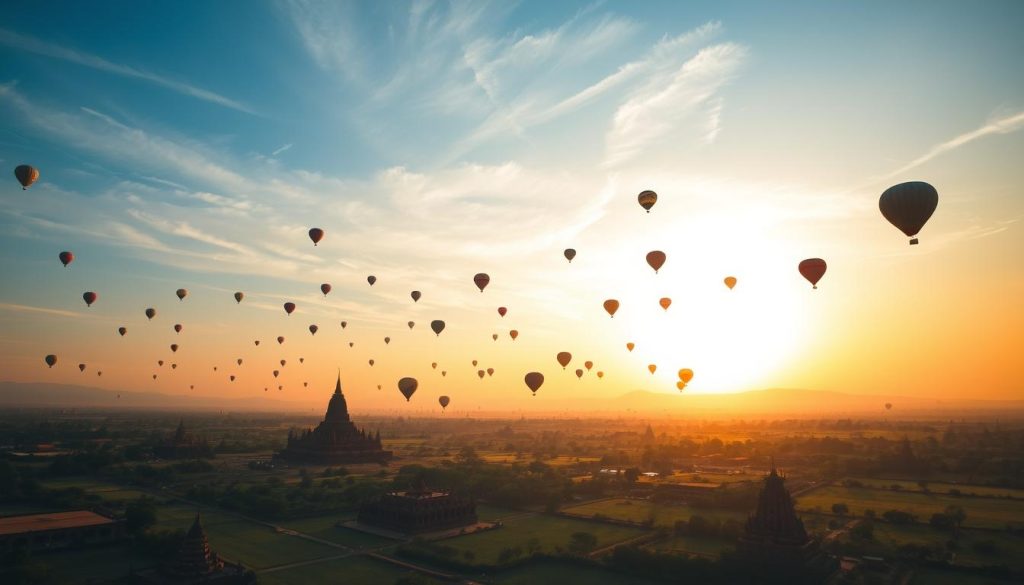 Bagan hot air balloon experience Bagan hot air balloon experience